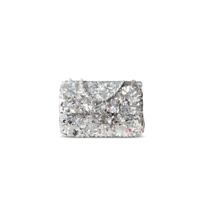 CHANEL SEQUINED MINI CLASSIC FLAP BAG AS6171 (21*14*8cm)